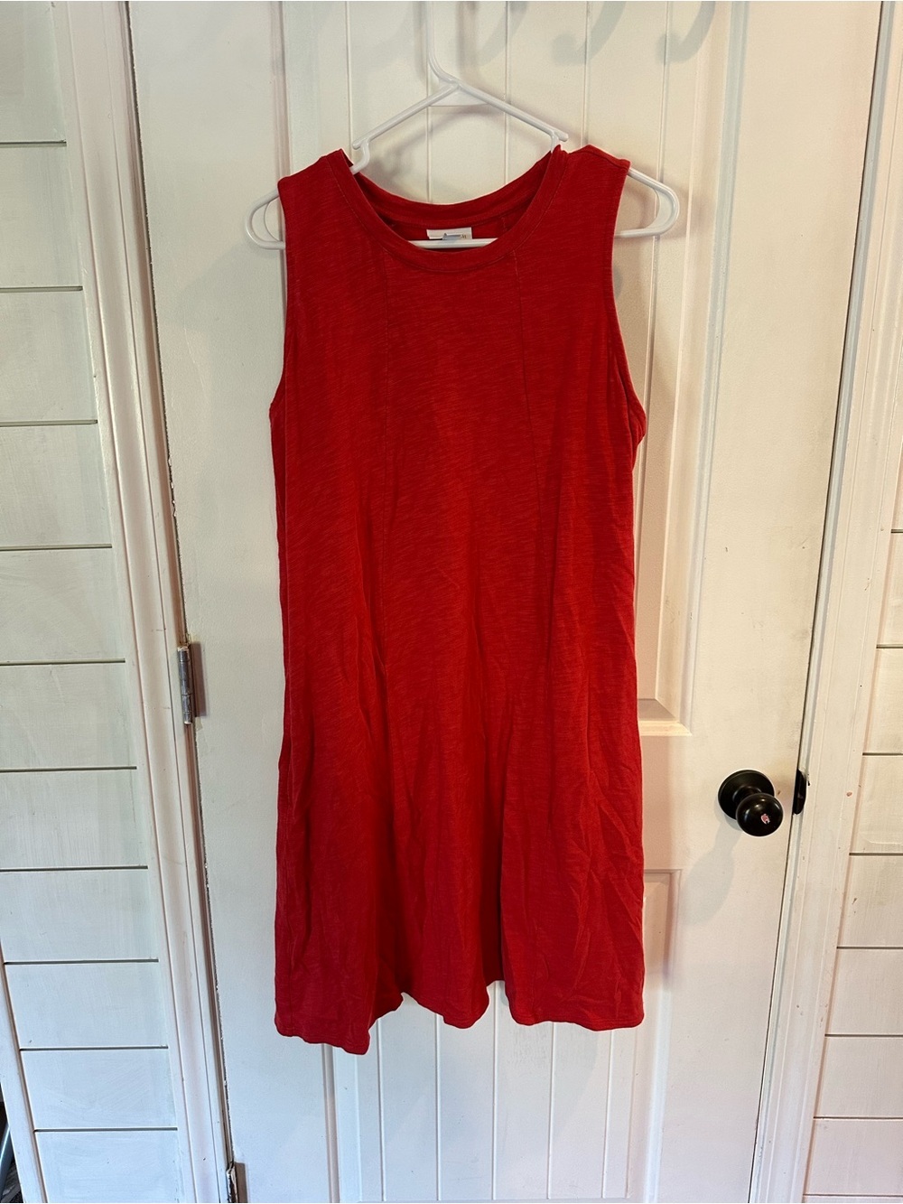 J. Jill Vibrant Red Sleeveless cotton blend A-Line Mini Dress